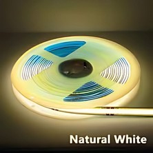 Yes Lighting Doraled Cob Şerit LED 12V 8 mm 320 Ledli 5 Metre - 4000K Doğal Beyaz