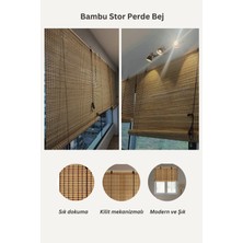 Evesen Bambu Store Perde Bej