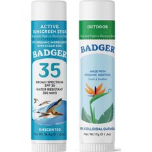 Badger Clear Zinc Yetişkin Güneş Stick ve Outdoor Stick Set