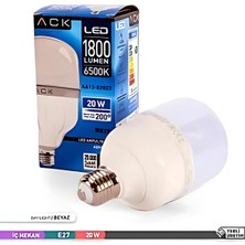 Yes Lighting Ack LED Ampül 1800  Lümen 20W - 6500 Kelvın Beyaz Işık