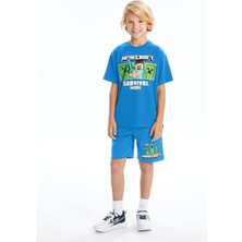 Erkek Çocuk Minecraft Şortlu Takım