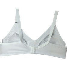 Wear Treasure Kadın Büyük Beden Dantel Detaylı 3 Kopçalı Toparlayıcı Penye Desteksiz Telsiz Kapsız Anne Sütyeni