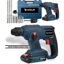 Assur 21V Darbeli Çift Akülü Şarjlı Kırıcı Delici Hilti