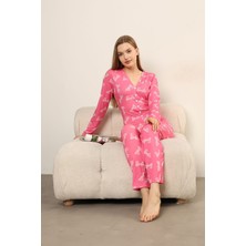 Dıfferent Barbie Desenli Uzun Pijama Tulumu