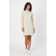 Alexander Gardi Alexandergardı Dik Yaka Fermuarlı Tunik Elbise (B22-21501)