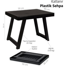 Katlanır Plastik Sehpa Antrasıt-Kamp Masası