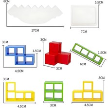 Tetris Şekilli Denge Kule Oyunu - Renkli Blok Dizme
