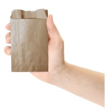 100'LÜ Mini Boy Takı & Hediye Kese Kağıdı – (8X13X5 Cm, Kahverengi, Küçük Hediyeler Için)