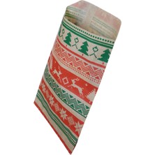 100'LÜ Desenli Hediye Paketi Kese Kağıdı – (11,5X19,5 Cm, Kahverengi, Körüksüz, Dayanıklı)