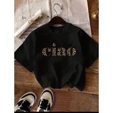 Medinenur Ciao Yazı Detyazlı Basic T-Shirt
