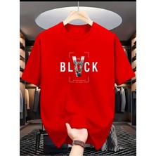 Medinenur Black Baskılı Basic T-Shirt