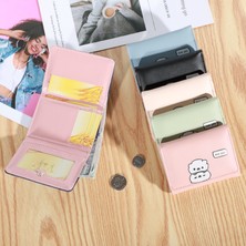 Runxi Life Hall Basit Cüzdan Sevimli Küçük Çiçek Öğrenci Cüzdanı Moda Kısa Üç Katlı Bayan Kart Tutucu (Yurt Dışından)