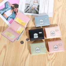 Runxi Life Hall Basit Cüzdan Sevimli Küçük Çiçek Öğrenci Cüzdanı Moda Kısa Üç Katlı Bayan Kart Tutucu (Yurt Dışından)