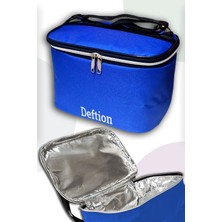 Deftion 6,5lt Premium Mavi Yemek Taşıma Çantası Termoslu Sıcak Soğuk Termal Kamp Beslenme Lunchbox Çanta