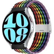 MMP Shop Samsung Galaxy Watch 4 5 6 7 Fe 40 44MM Classic 42 43 46 47MM Uyumlu 20MM Metal Klipsli Örgü Kordon