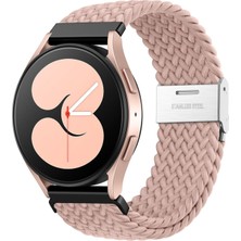 MMP Shop Samsung Galaxy Watch 4 5 6 7 Fe 40 44MM Classic 42 43 46 47MM Uyumlu 20MM Metal Klipsli Örgü Kordon