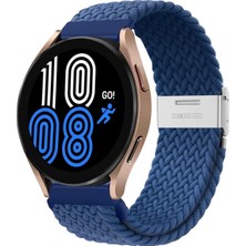 MMP Shop Samsung Galaxy Watch 4 5 6 7 Fe 40 44MM Classic 42 43 46 47MM Uyumlu 20MM Metal Klipsli Örgü Kordon