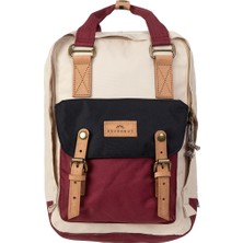 Doughnut Macaroon Reborn III Serisi Krem x Bordo Unisex Sırt Çantası