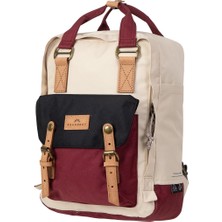 Doughnut Macaroon Reborn III Serisi Krem x Bordo Unisex Sırt Çantası