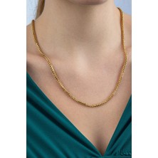 Fiyonk Kuyumculuk 14 Ayar Altın Kare Tondo Kolye 2.55 mm