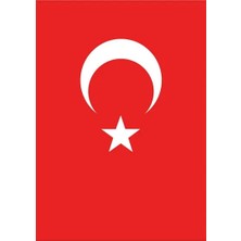 70X105 cm  Türk Bayrağı Kenarı Dikişli %100 Polyester+Pamuklu (Alpaka Kumaş)