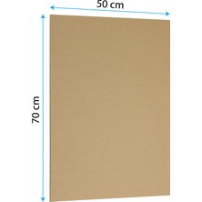 Packmai 50x70cm Oluklu Mukavva  | 10ADET | 3mm Karton (Proje-Puzzle-Tuval-Maket-Okul-Hobi-Çerçeve Kartonu)