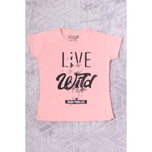 HÇM Kız Çocuk Tshirt Live Wild Baskılı Bisiklet Yaka F17