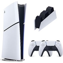 Sony Playstatıon 5 Slım Dıgıtal Çift Kollu + Şarj Istasyonu 1tb Oyun Konsolu