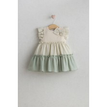 Kız Bebek Spanish Style Elbise Yeşil Renk - Katmanlı ve Fırfır Detaylı Şık Tasarım