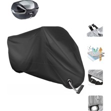 Yamaha Majesty 400 Siyah Motor Branda Arka Çanta Uyumlu -Kilit Uyumlu