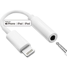 Bukrem Store Lightning To 3.5 mm Kulaklık Jack Hifi Adaptörü - Aux Ses Dönüştürücü Kablo