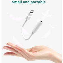 Bukrem Store Lightning To 3.5 mm Kulaklık Jack Hifi Adaptörü - Aux Ses Dönüştürücü Kablo