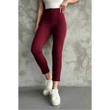 Paw Garage Kadın Diane Yüksek Bel Toparlayıcı Likralı Dar Paça Çimalı Kumaş Pantolon