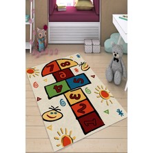 Carmine Carpet Dijital Baskılı Yıkanabilir Kaymaz Taban Seksekli Çocuk Oyun Halısı