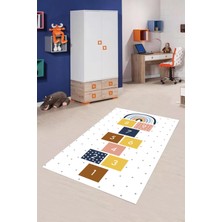Carmine Carpet Dijital Baskılı Yıkanabilir Kaymaz Taban Seksekli Çocuk Oyun Halısı
