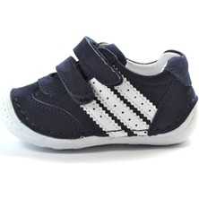 Bayrak 1002 Lacivert Deri  Ilkadım Erkek Bebek Ayakkabı