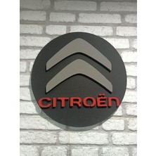 Strafor Cıtroen Logo 50 x 50 cm  Cıtroen Araba Logosu | Cıtroen Marka Logosu | 3D Cıtroen Logo