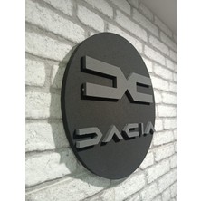 Strafor Dacıa Logo 50 x 50 cm  Dacıa Araba Logosu | Dacıa Marka Logosu | 3D Dacıa Logo