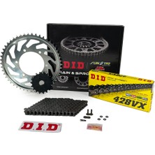 Zincir Dişli Seti Honda Cbf 150 (150 Cc) (2004-2017) / Honda / Cbf 150 / 150CC / Zincir: DID-428VX (ÇELIK)-126 / Ön-Arka Dişli :  Jt (15T-43T) / 2004-2005-2006-2007-2008-2009-2010-2011-2012-2013-2014-