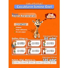 Agg Reklam Zürafa PP Etiket İsme Özel Hobi - Okul Seti 170 Adet