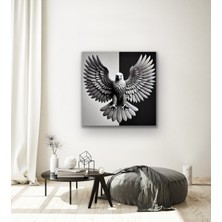 Homemor Heybetli Kartal Kanvas Tablo 90 x 90 cm