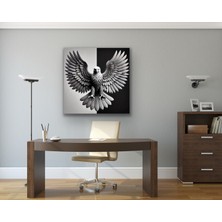 Homemor Heybetli Kartal Kanvas Tablo 90 x 90 cm