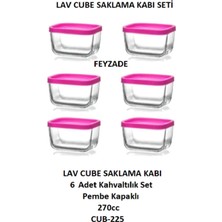 Feyzade Cube Kahvaltılık Saklama Kabı Seti 6 Adet 270 Cc