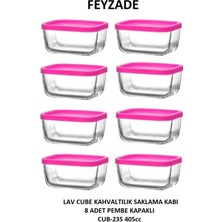 Feyzade Cube Kahvaltılık Saklama Kabı Seti 8 Adet 405 Cc