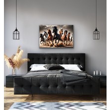 Homemor Koşan Atlar Kanvas Tablo 80 x 120 cm