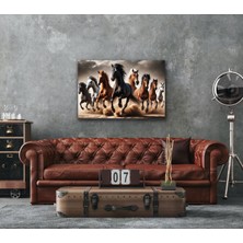 Homemor Koşan Atlar Kanvas Tablo 80 x 120 cm