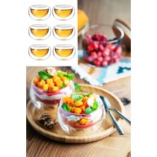 Selenica 6'lı Çok Amaçlı Çift Cidarlı; Mini Kase, Reçellik, Sosluk, Çerezlik, Çay Bardağı, Kahve Fincanı