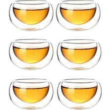 Selenica 6'lı Çok Amaçlı Çift Cidarlı; Mini Kase, Reçellik, Sosluk, Çerezlik, Çay Bardağı, Kahve Fincanı