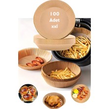 Selenica Xxl Boyutunda 100 Adet Yuvarlak Tabak Model Airfryer Pişirme Kağıdı