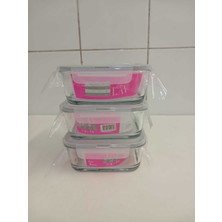 Feyzade Fresco Cam Kilitli Saklama Kabı 3’Lü Set 1150cc Kare Frs-249